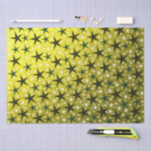 Schwarz-Weiß-Sterne in Goldpapier Seidenpapier (Handwerk)