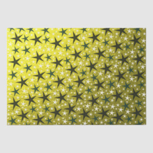 Schwarz-Weiß-Sterne in Goldpapier Seidenpapier