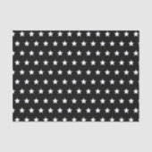 Schwarz-Weiß-Sterne Seidenpapier (Vorderseite)