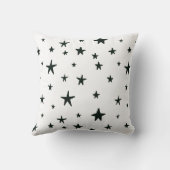 Schwarz-Weiß-Sternenkissen Kissen (Rückseite)