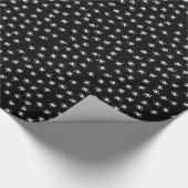 Schwarz-Weiß-Sternenmuster Weihnachtsfeiertag Geschenkpapier (Ecke)