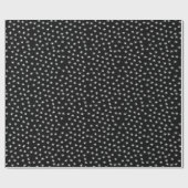 Schwarz-Weiß-Sternenmuster Weihnachtsfeiertag Geschenkpapier (Flach)