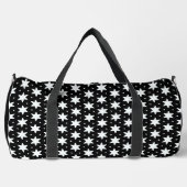 Schwarz-Weiß-Sternmuster Duffle Bag (Vorderseite)