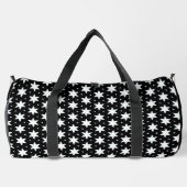 Schwarz-Weiß-Sternmuster Duffle Bag (Rückseite)