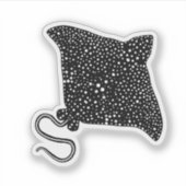 Schwarz-Weiß-Sticker Aufkleber (Vorderseite)