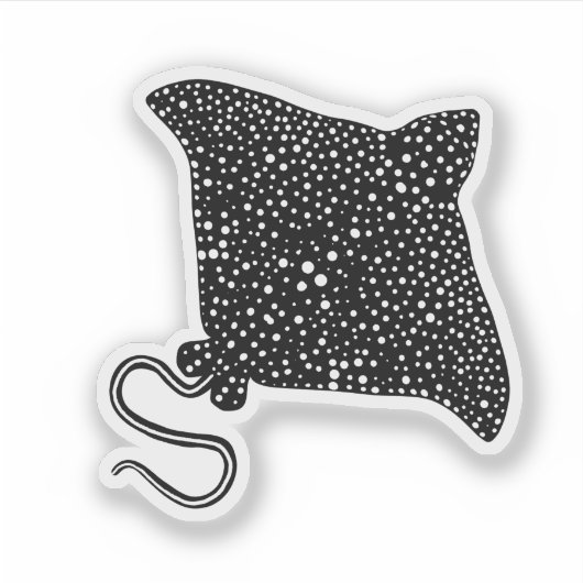 Schwarz-Weiß-Sticker Aufkleber (Vorderseite)