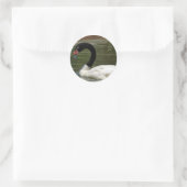 Schwarz-Weiß-Sticker Runder Aufkleber (Tasche)