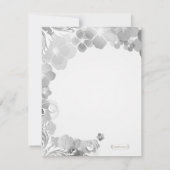 Schwarz-Weiß-Stiefmütterchen und Wirbel feierliche Einladung (Rückseite)