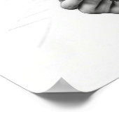 Schwarz-Weiß Stift Zeichnend Junge AI Generierte K Poster (Ecke)