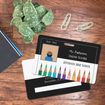 Schwarz-Weiß-Stifte Horizontale Lehrer-Abzeichen