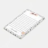 Schwarz-Weiß-Stil Post-it Klebezettel (angewinkelt)