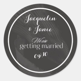 Schwarz-Weiß-Stil Runder Aufkleber