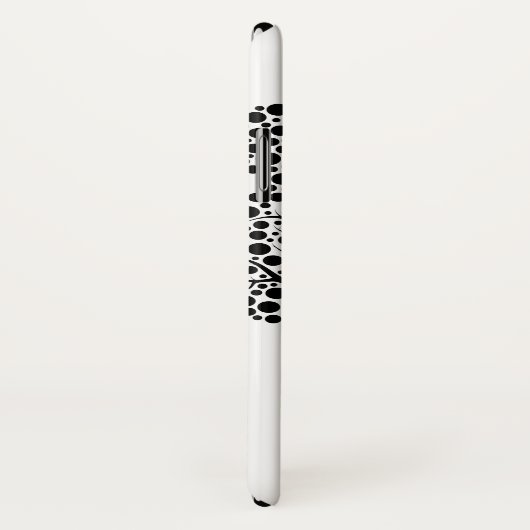 Schwarz-Weiß-Stilbaum und Name Case-Mate iPhone Hülle (Hinten/Rechts)