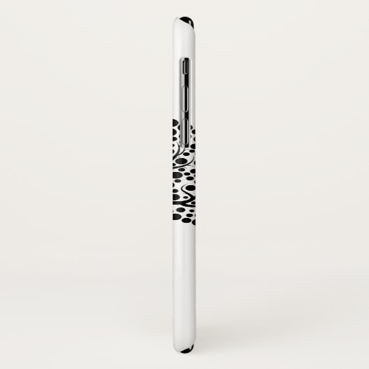 Schwarz-Weiß-Stilbaum und Name Case-Mate iPhone Hülle (Hinten/Links)