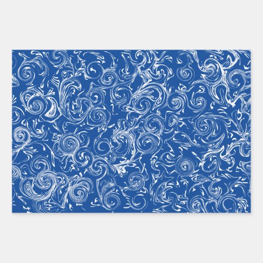 Schwarz-Weiß Stilkleidung Eleganter Weißer Stroke Geschenkpapier Set (Vorderseite 3)