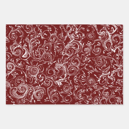 Schwarz-Weiß Stilkleidung Eleganter Weißer Stroke Geschenkpapier Set (Vorderseite 2)