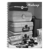 Schwarz-Weiß-Stillleben Makeup-Foto Notizblock (Vorderseite)