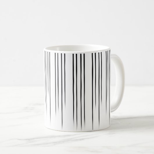 Schwarz/Weiß Stilmuster Kaffeetasse (VorderseiteRechts)
