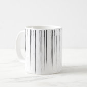 Schwarz/Weiß Stilmuster Kaffeetasse (Vorderseite Links)