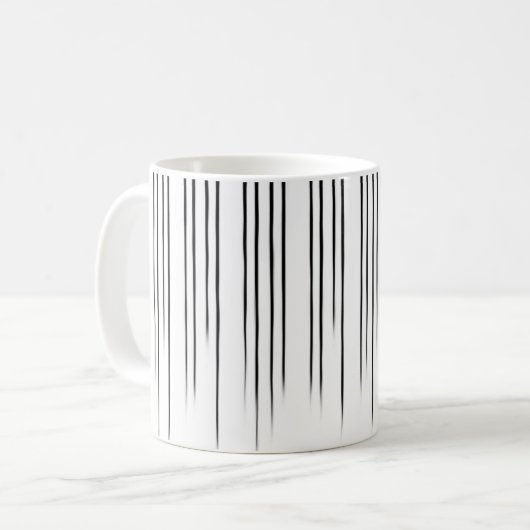Schwarz/Weiß Stilmuster Kaffeetasse (Vorderseite Links)