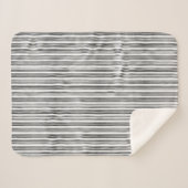 Schwarz/Weiß Stilmuster Sherpadecke (Vorderseite (Horizontal))