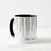 Schwarz/Weiß Stilmuster Tasse (Vorderseite Links)