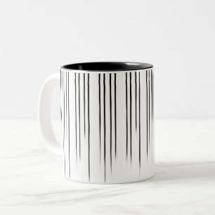 Schwarz/Weiß Stilmuster Zweifarbige Tasse