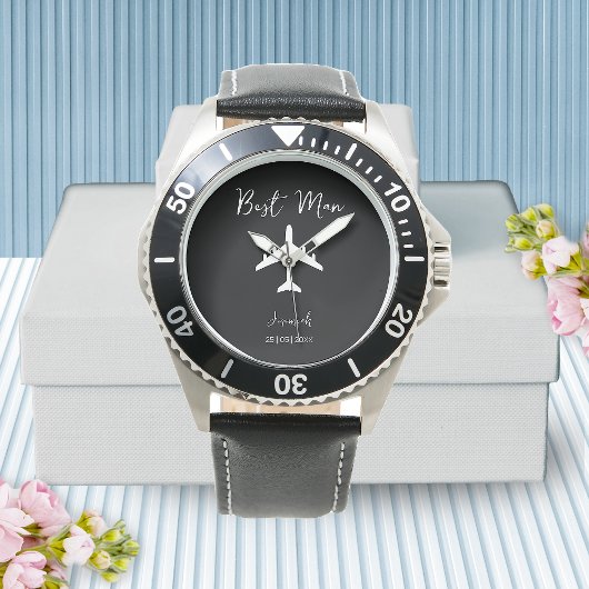 Schwarz-Weiß Stilvolle Groosman Trauzeuge Watch Armbanduhr