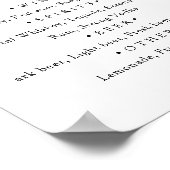 Schwarz-Weiß. Stilvolle kalligraphische Hochzeitsk Poster (Ecke)