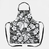 Schwarz/Weiß Stilvolles Muster 2 Schürze (Vorderseite)