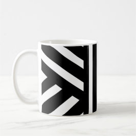Schwarz-Weiß-Stipes/Abstrakte klassische Tasse
