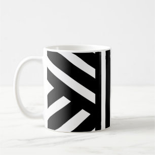 Schwarz-Weiß-Stipes/Abstrakte klassische Tasse