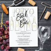 Schwarz-weiß Stock die Bar Couples Dusche einladen Einladung