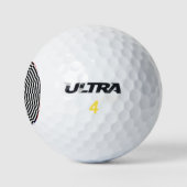 Schwarz-Weiß-Strahlung von Kenneth Yoncich Golfball (Logo)