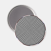 Schwarz-Weiß-Strahlung von Kenneth Yoncich Magnet (Vorderseite/Rückseite)