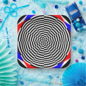 Schwarz-Weiß-Strahlung von Kenneth Yoncich Pappteller (Party)