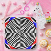 Schwarz-Weiß-Strahlung von Kenneth Yoncich Pappteller (Party)