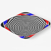 Schwarz-Weiß-Strahlung von Kenneth Yoncich Pappteller (Gewinkelt)