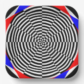 Schwarz-Weiß-Strahlung von Kenneth Yoncich Pappteller (Vorderseite)