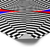 Schwarz-Weiß-Strahlung von Kenneth Yoncich Poster (Ecke)