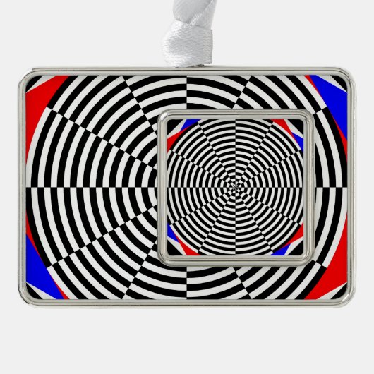 Schwarz-Weiß-Strahlung von Kenneth Yoncich Rahmen-Ornament Silber (Vorderseite)