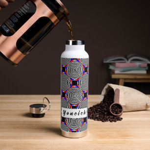 Schwarz-Weiß-Strahlung von Kenneth Yoncich Trinkflasche