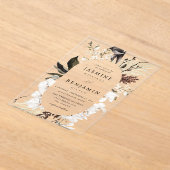 Schwarz-Weiß-Strand Acryleinladungen (Ablage )