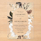 Schwarz-Weiß-Strand Acryleinladungen (Vorderseite)