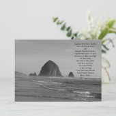 Schwarz-Weiß-Strand-Hochzeit Einladung (Stehend Vorderseite)