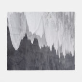 Schwarz-Weiß-Strand landschaftlich Fleecedecke (Vorderseite (Horizontal))