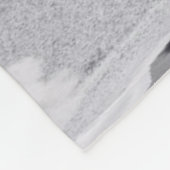 Schwarz-Weiß-Strand landschaftlich Fleecedecke (Ecke)