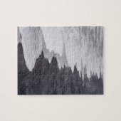 Schwarz-Weiß-Strand landschaftlich Puzzle (Horizontal)