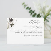 Schwarz-Weiß-Strand mit Blumenmotiven Begleitkarte (Stehend Vorderseite)