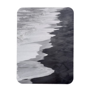 Schwarz-weiß-Strandszene Magnet
